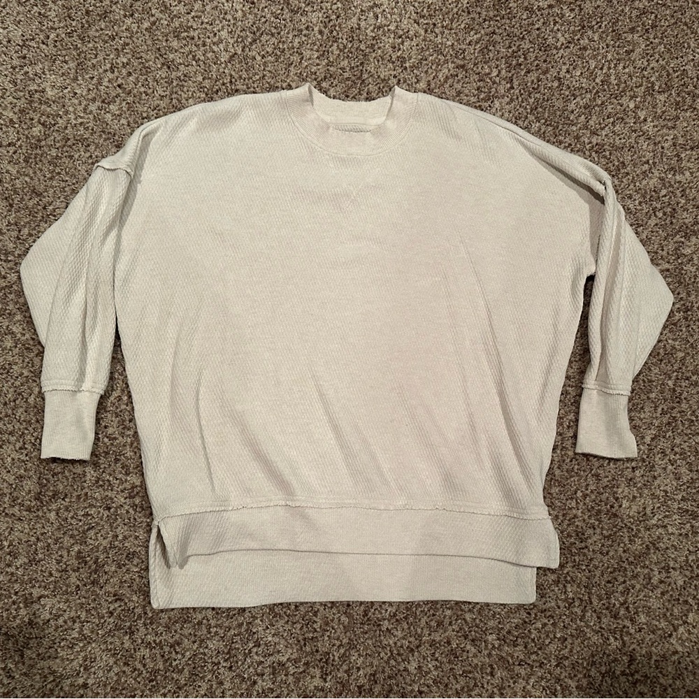 Aerie Cream textured Sweatshirt XS
